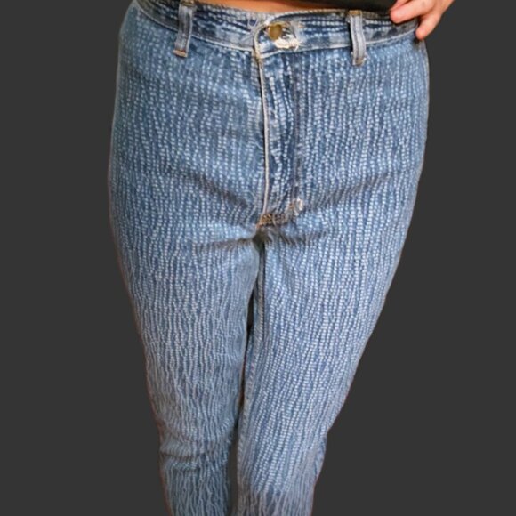 Made in Canada. 90's Ziggy! Sports Wear pocketless, high-waist skinny jeans - Picture 1 of 15